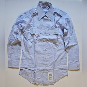 Air Force USAF Regulation Shirt Men's Long Sleeve Uniform Dress Blue 14.5 x 31